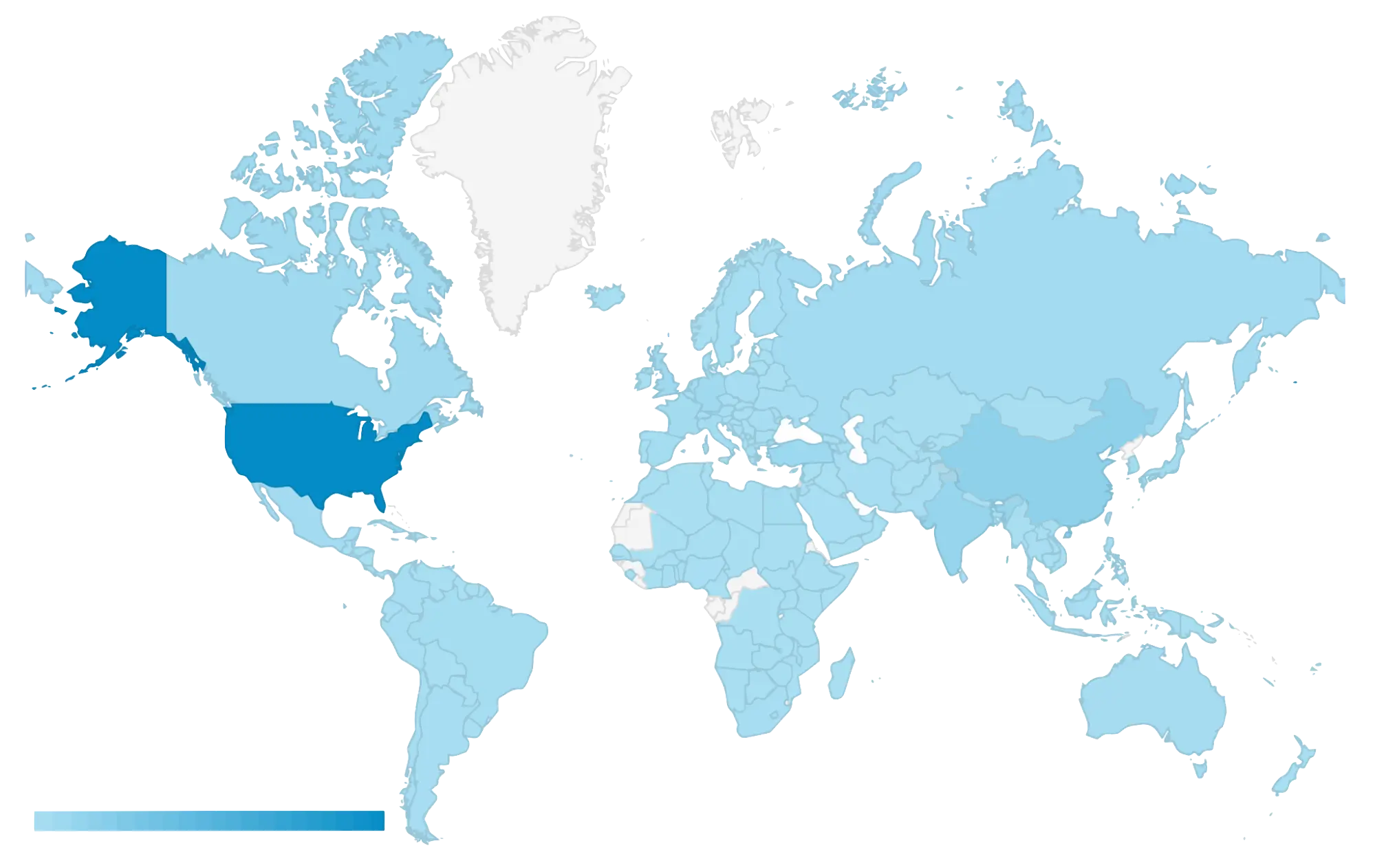 Map of countries using the Open-Source Leg